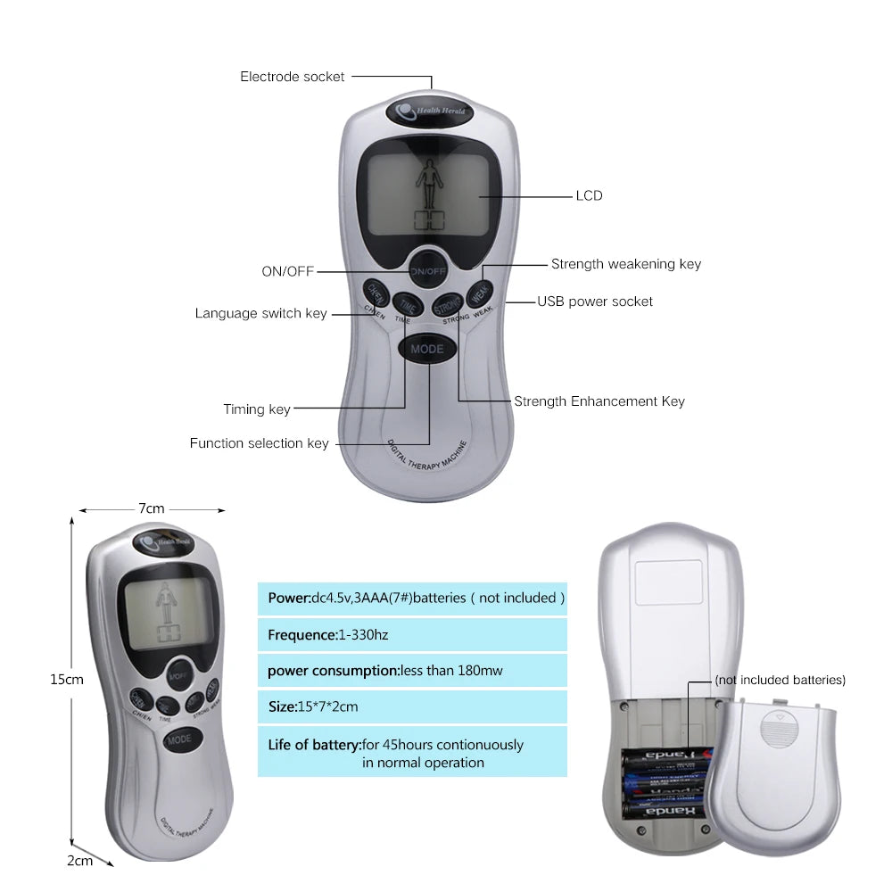 EMS TENS Unit Health Herald Digital Therapy Machine Acupuncture Pen Meridians Laser Meridian Energy Body Massage Pen Health Care