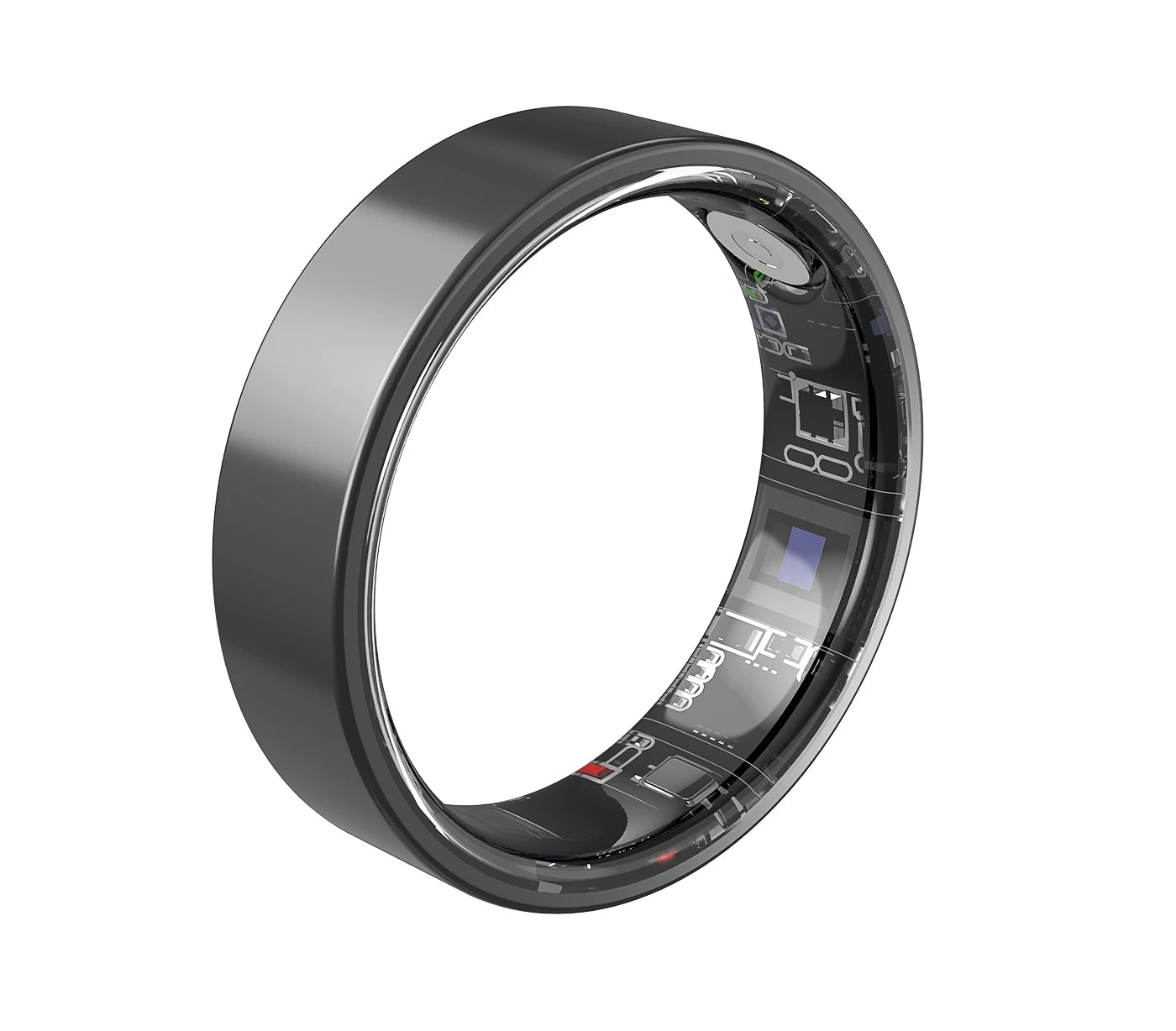 Smart ring, IP68 waterproof, sleep monitoring, multiple sports modes, pedometer, stainless steel material, unisex