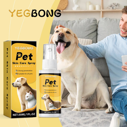 YEGBONG 30ml Pet Skin Care Spray Gentle Care Soothing Discomfort Moisturizing for Dogs Cats Skin Irritation Daily Use