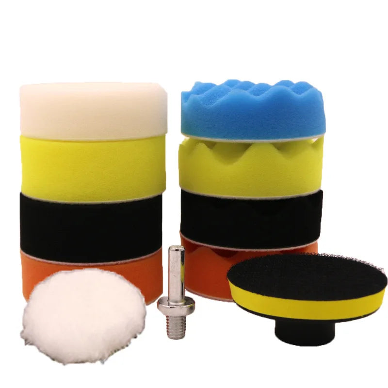 Car Foam Pad Buffer Kit Polishing Sponge Pads Kit Polishing Machine Wax Pads for Auto Motorcycle motor vehicle Removes Scratches