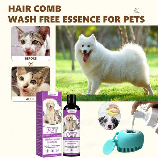 Pet Shampoo Flea Killer Hair Softening Relieve Itching PH Balanced Cleaning Natural Long-lasting Fragrance Mite Removal Dirt