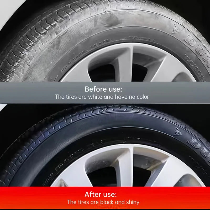 Car Tire Repair Kit & Panel Renewal Wax Coating Agent Car Plastic Back To Black Shine Gloss Long-Lasting Tire Polish Wax